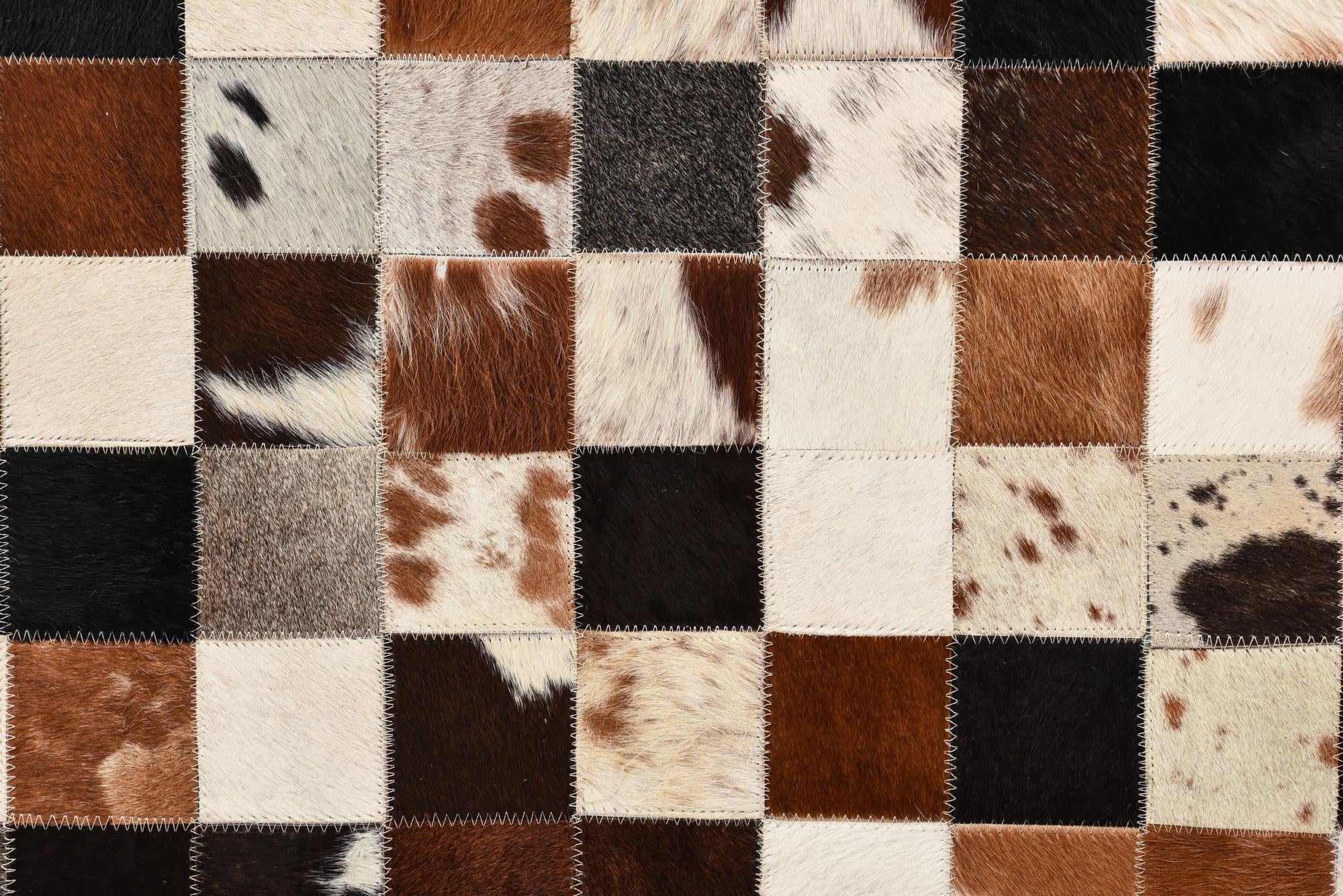 5' x 8' Cowhide Leather Rug