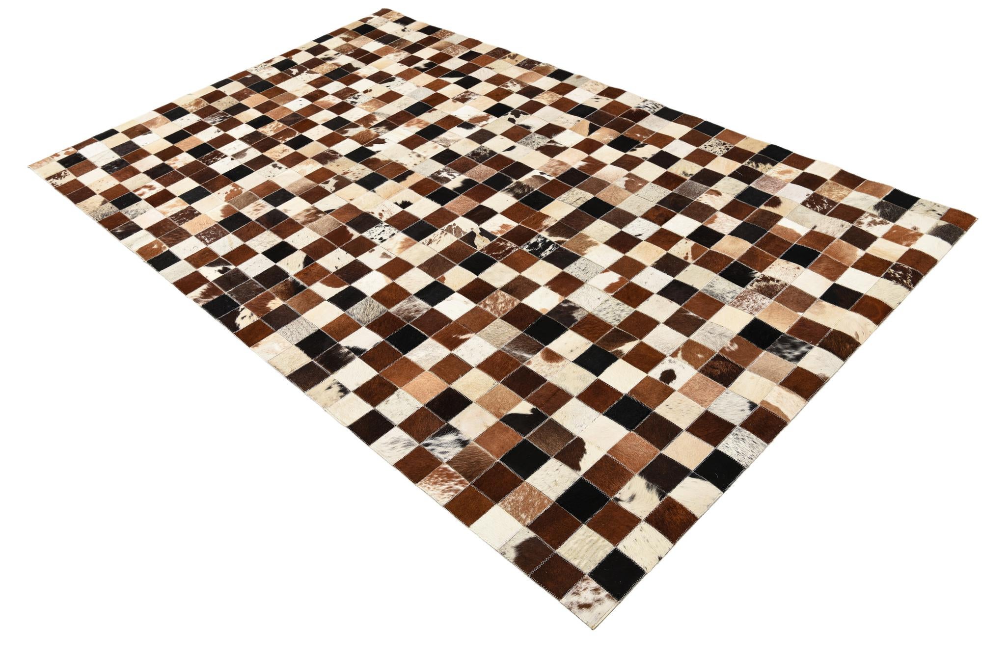 5' x 8' Cowhide Leather Rug