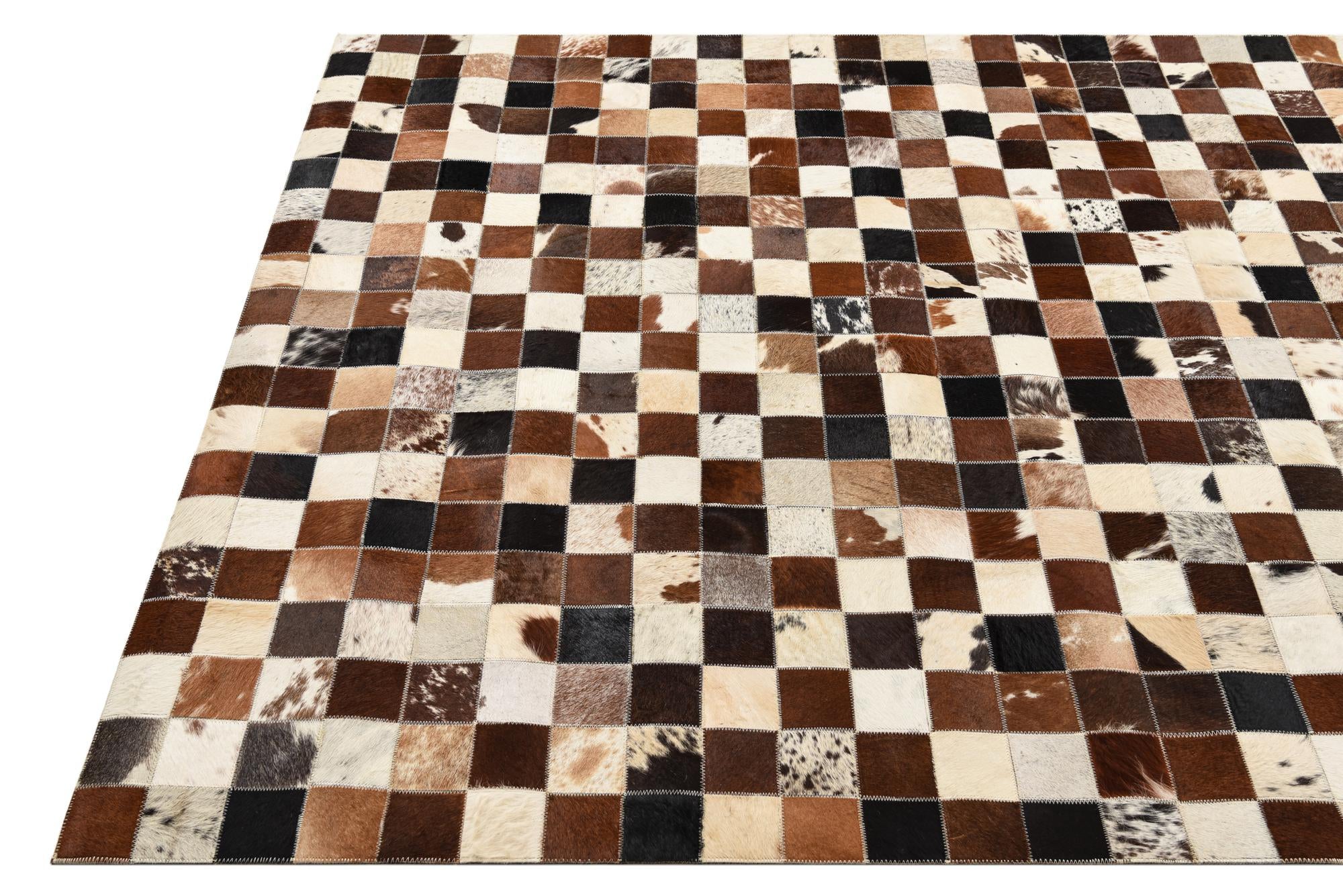 5' x 8' Cowhide Leather Rug