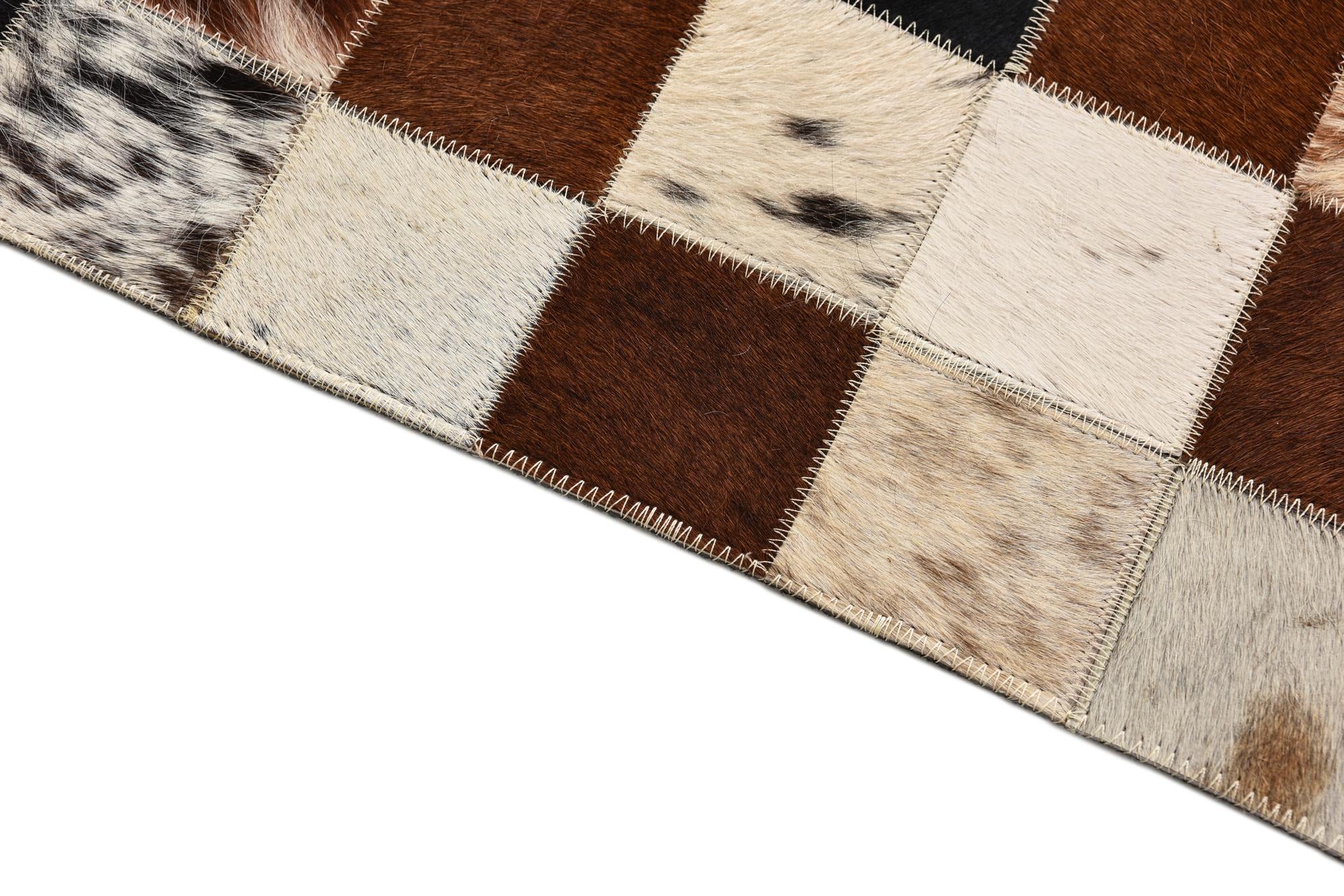 5' x 8' Cowhide Leather Rug
