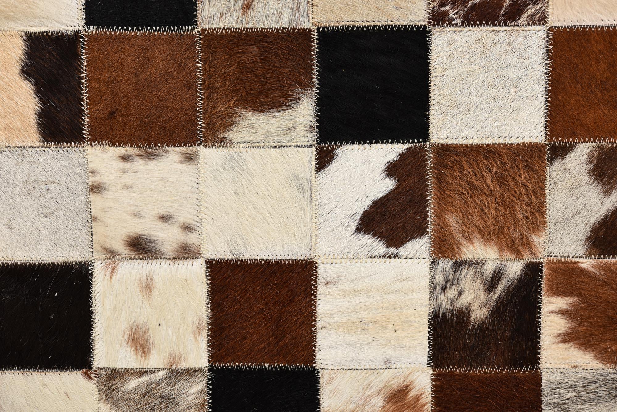 5' x 8' Cowhide Leather Rug