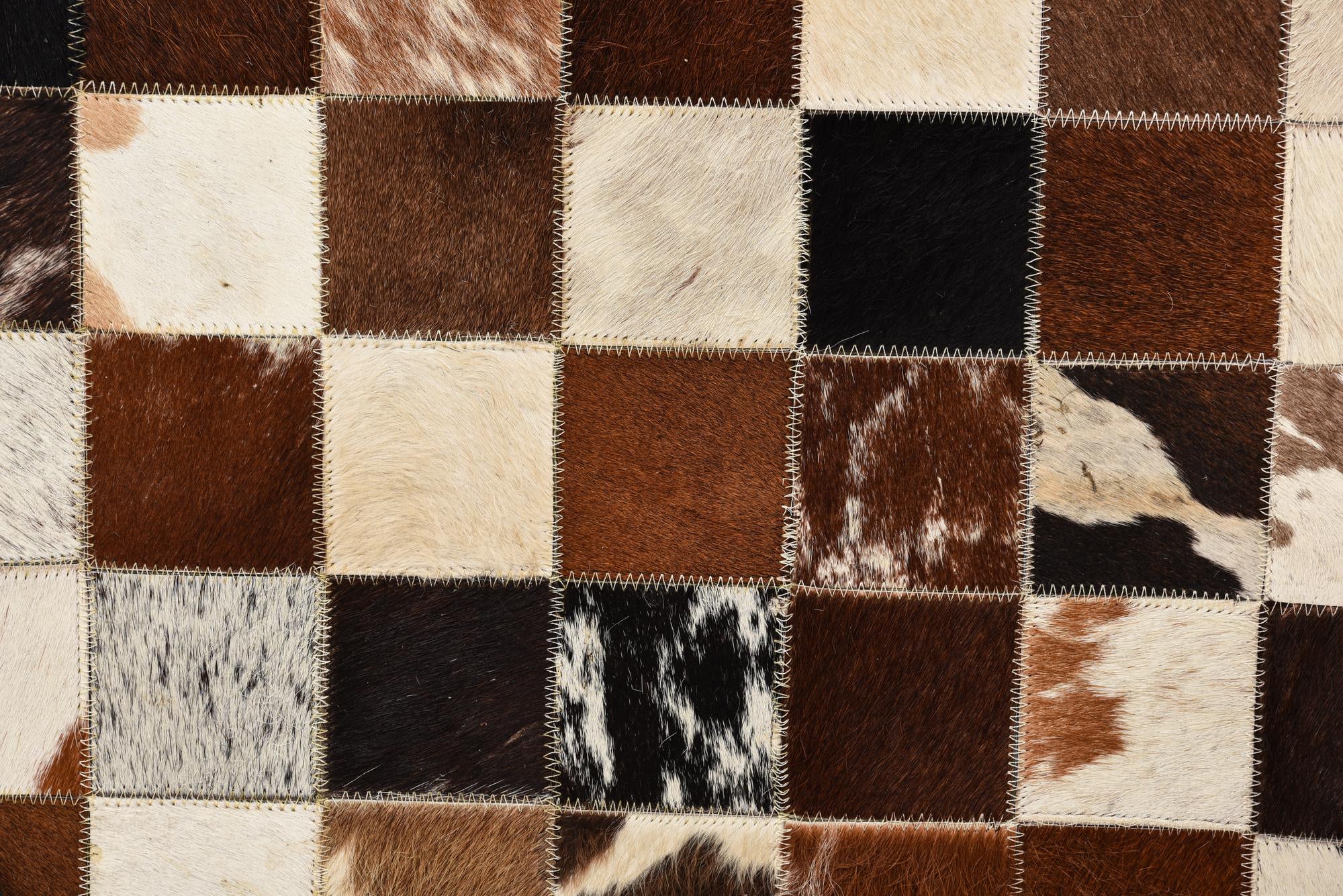 5' x 8' Cowhide Leather Rug