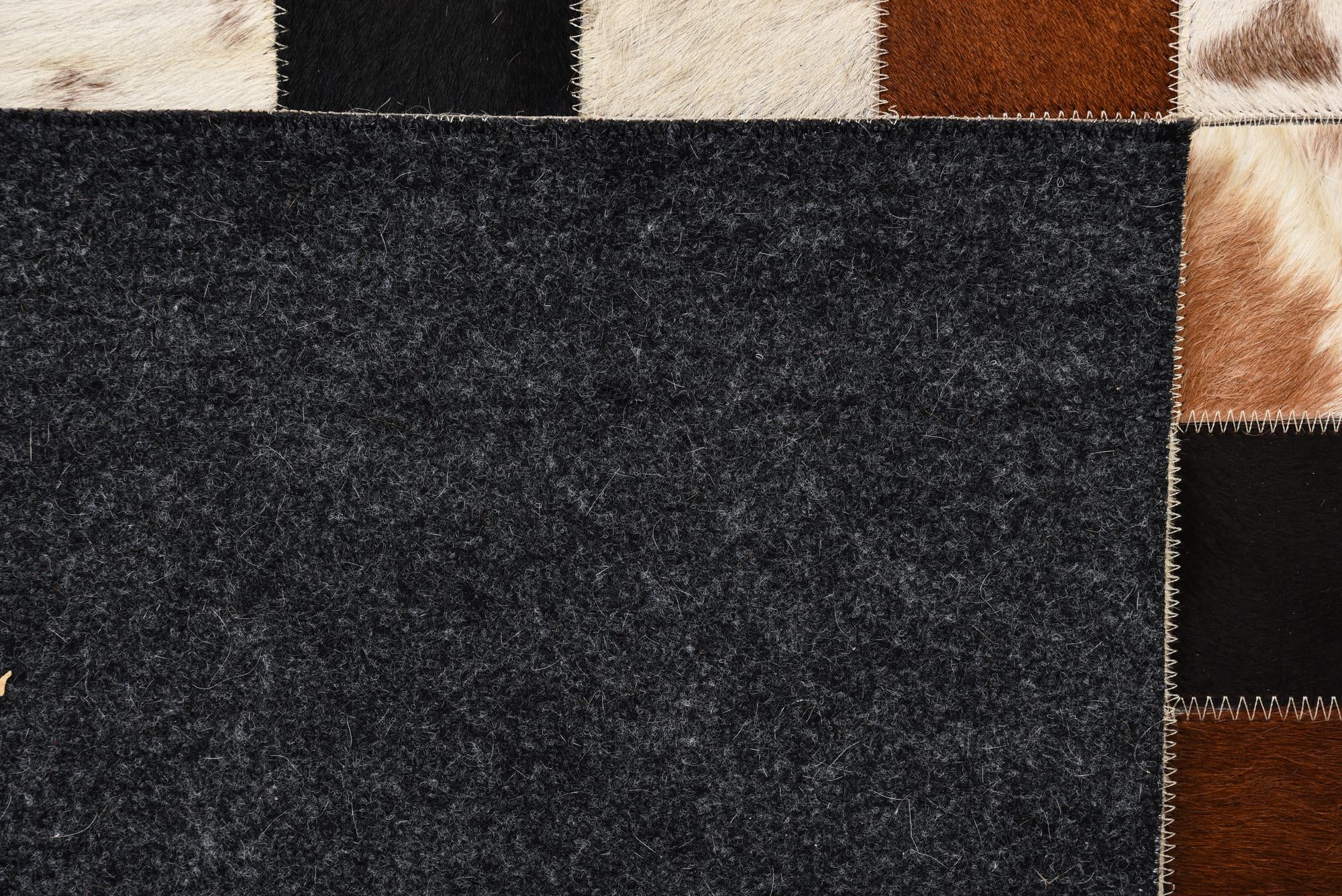 5' x 8' Cowhide Leather Rug