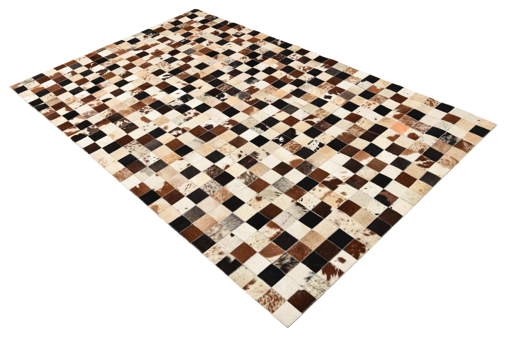 5' x 8' Cowhide Leather Rug