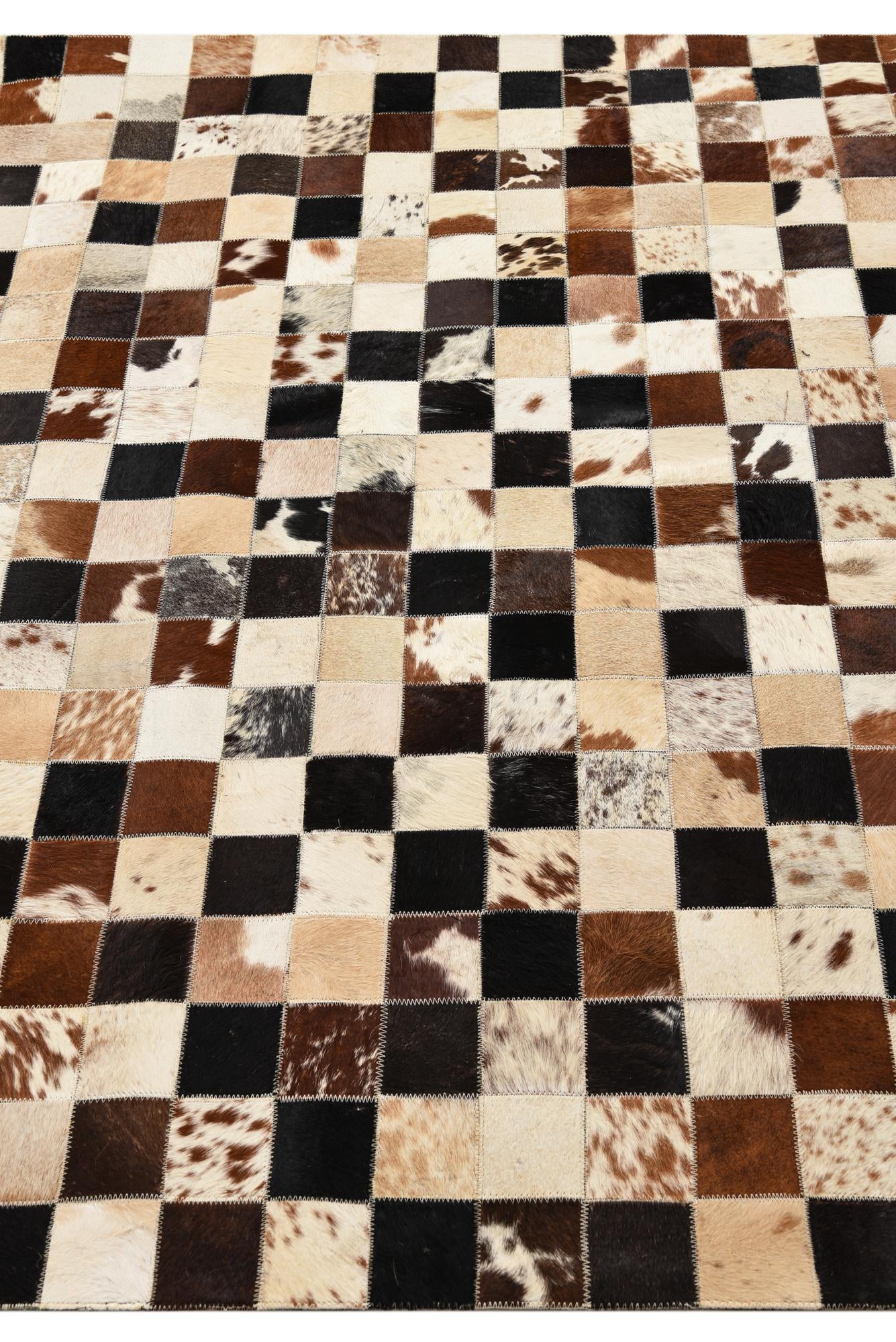 5' x 8' Cowhide Leather Rug
