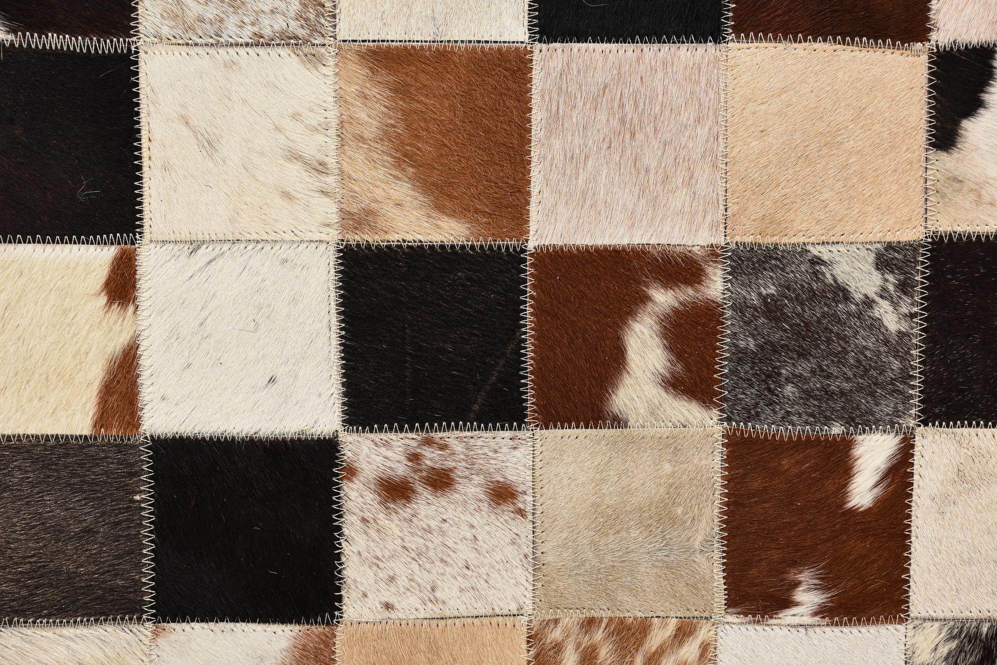 5' x 8' Cowhide Leather Rug