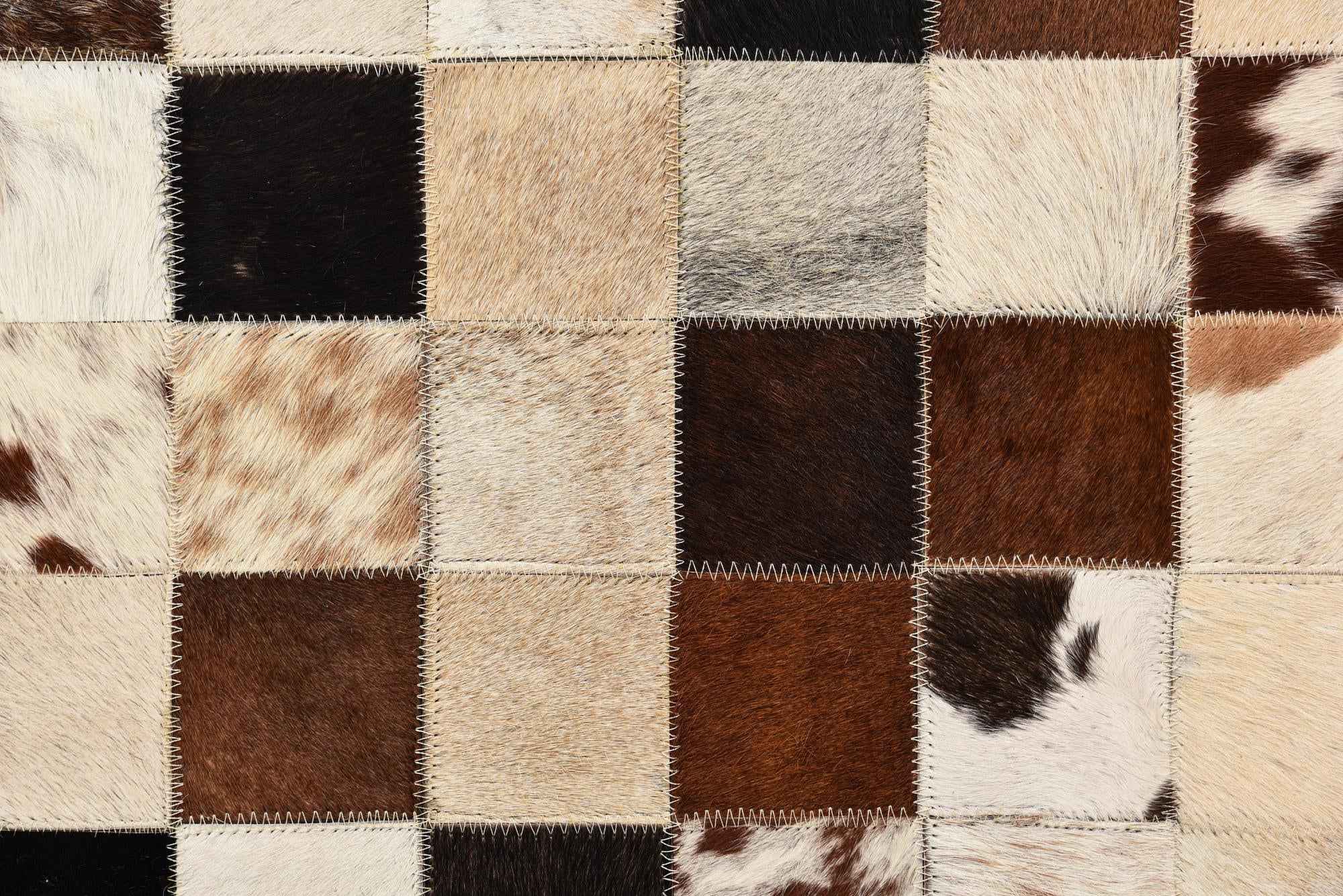 5' x 8' Cowhide Leather Rug
