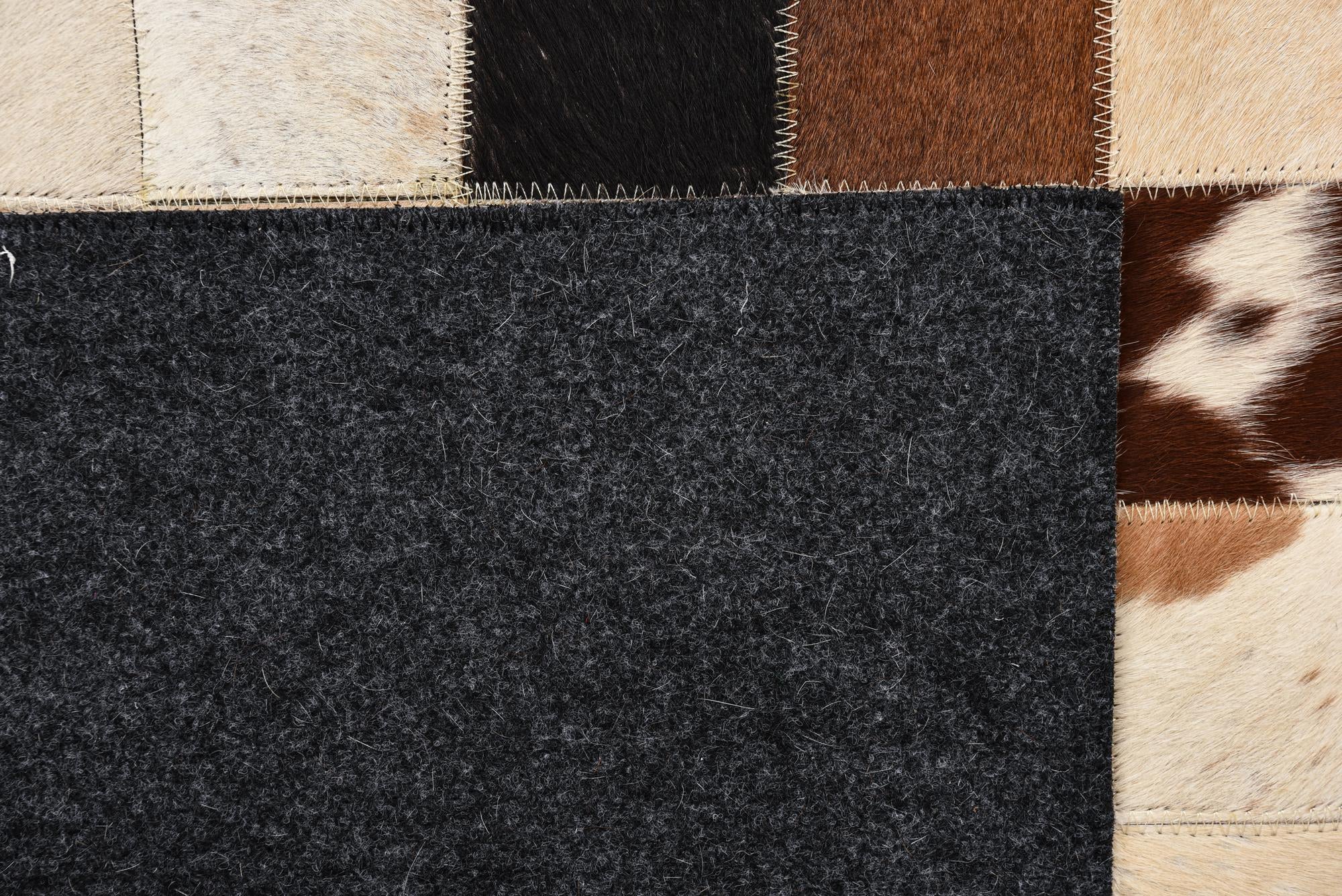 5' x 8' Cowhide Leather Rug