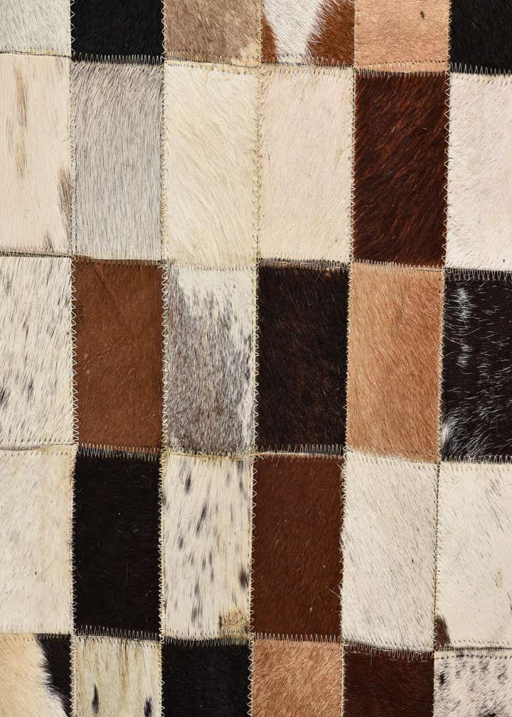 5' x 8' Cowhide Leather Rug