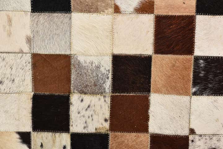 5' x 8' Cowhide Leather Rug