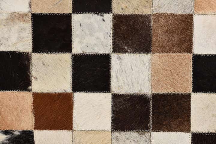 5' x 8' Cowhide Leather Rug