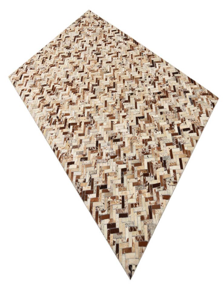 Detail image of 5' x 7' 8 Cowhide Leather Rug
