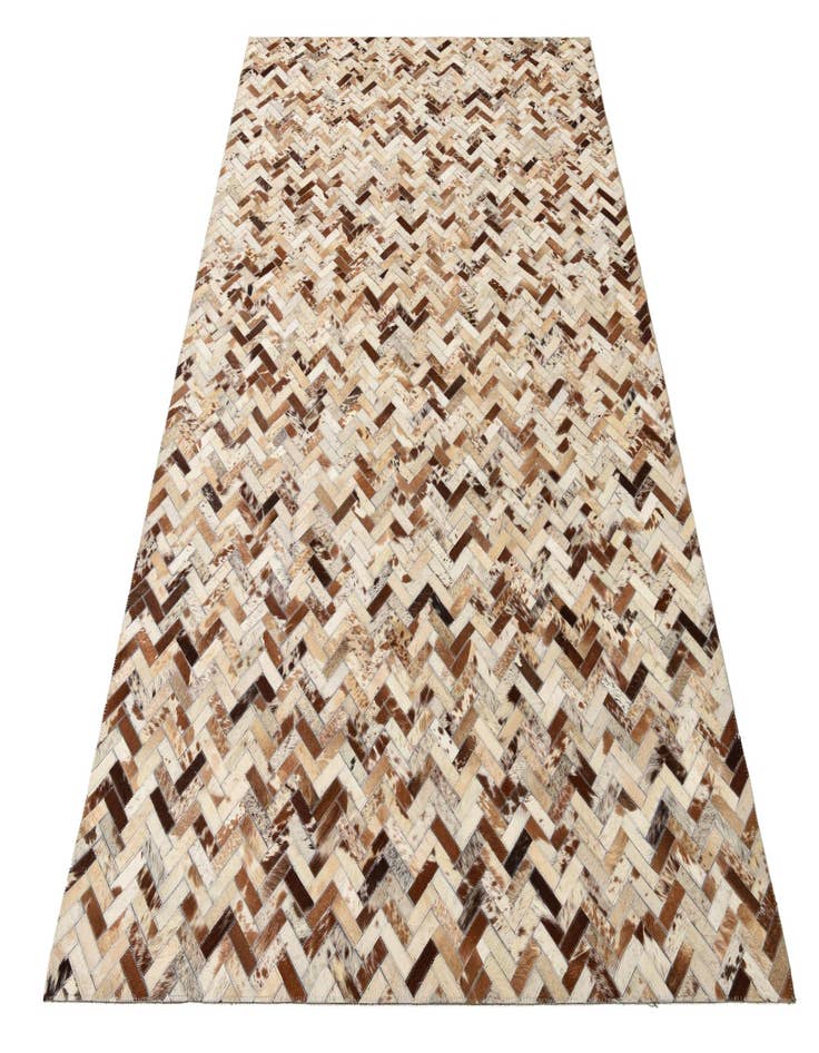 Detail image of 5' x 7' 8 Cowhide Leather Rug