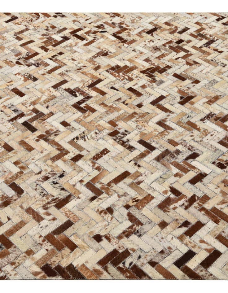 Detail image of 5' x 7' 8 Cowhide Leather Rug
