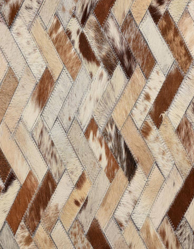 Detail image of 5' x 7' 8 Cowhide Leather Rug