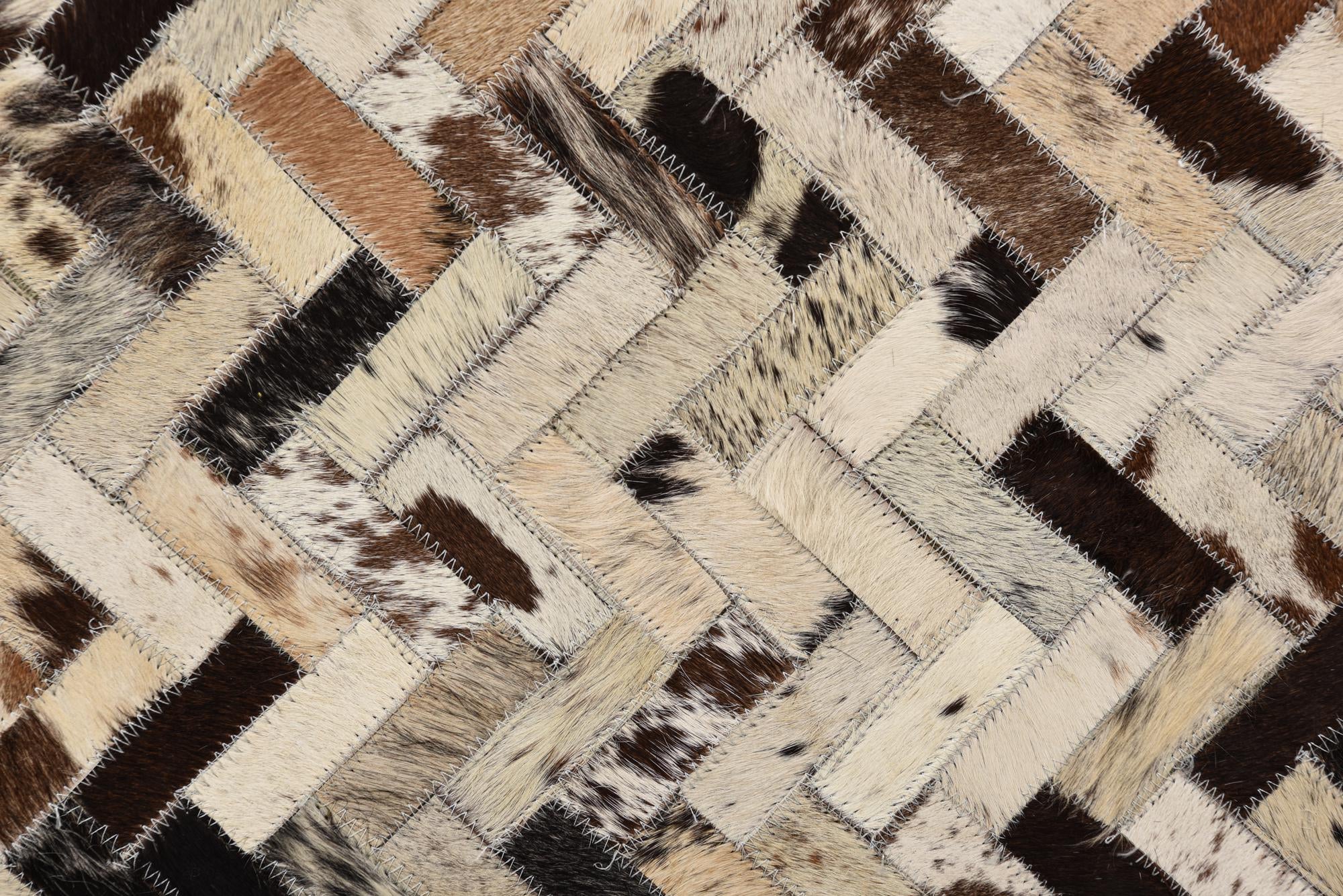 5' 1 x 7' 7 Cowhide Leather Rug