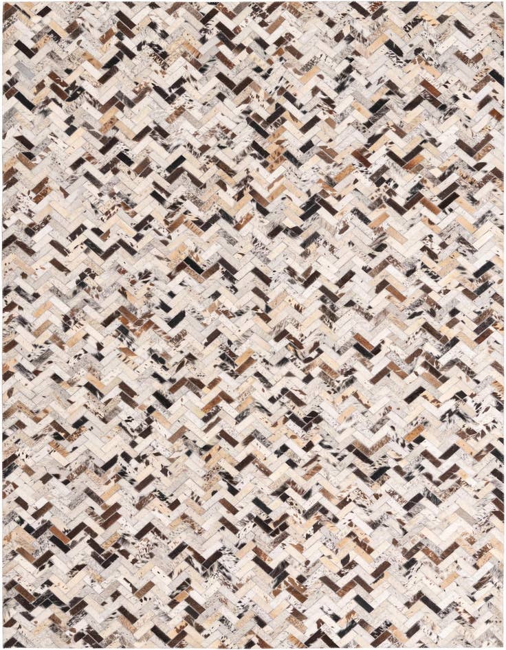 Detail image of 5' 1 x 7' 7 Cowhide Leather Rug