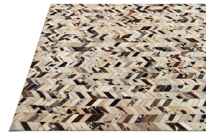5' 2 x 8' Cowhide Leather Rug