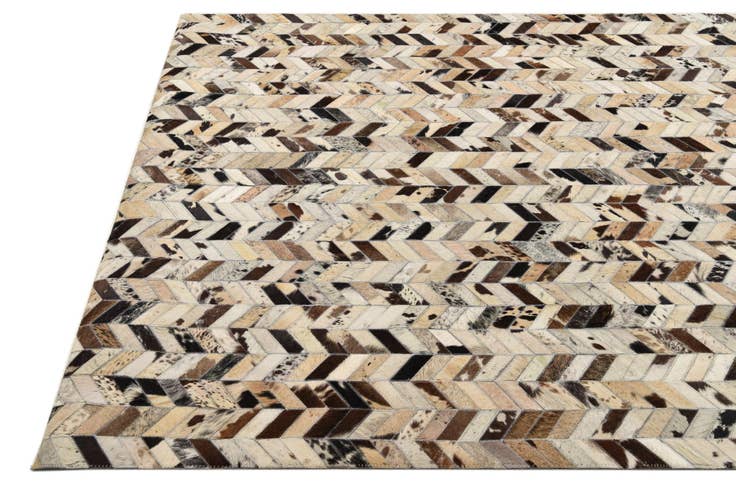 Detail image of 5' 2 x 8' Cowhide Leather Rug