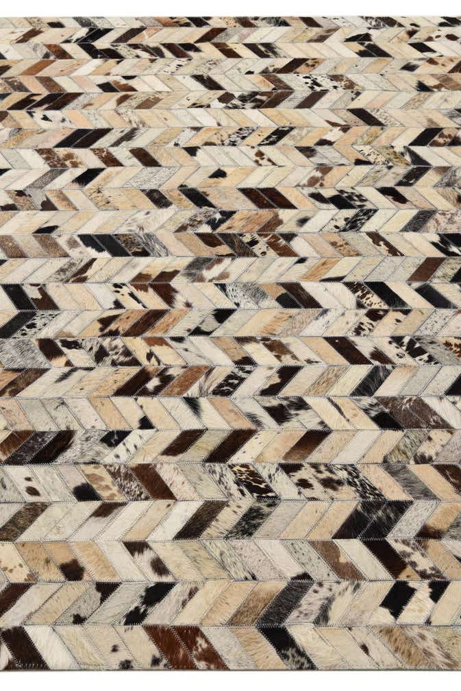 5' 2 x 8' Cowhide Leather Rug