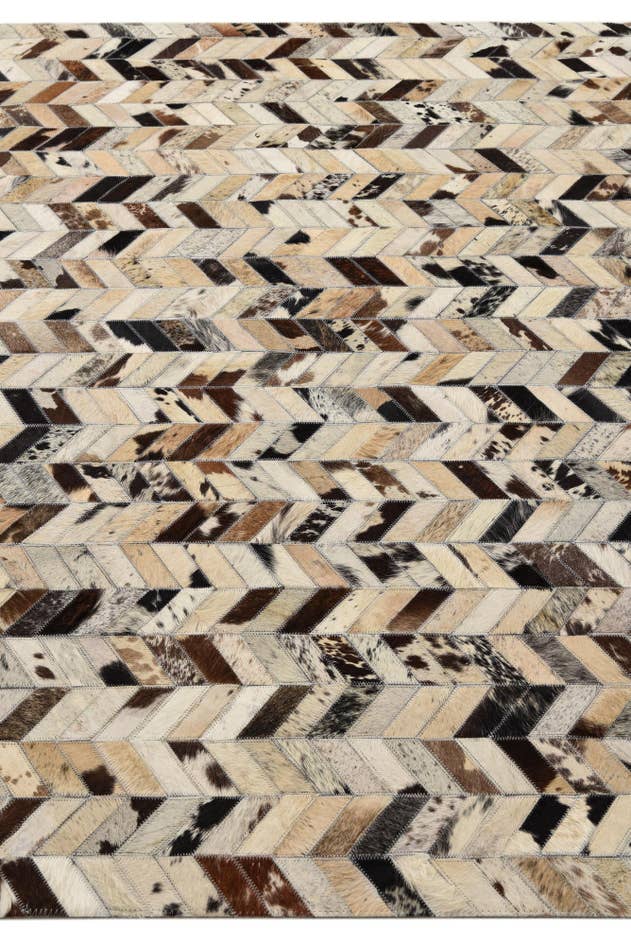 Detail image of 5' 2 x 8' Cowhide Leather Rug