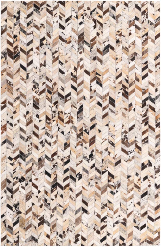 Detail image of 5' 2 x 8' Cowhide Leather Rug