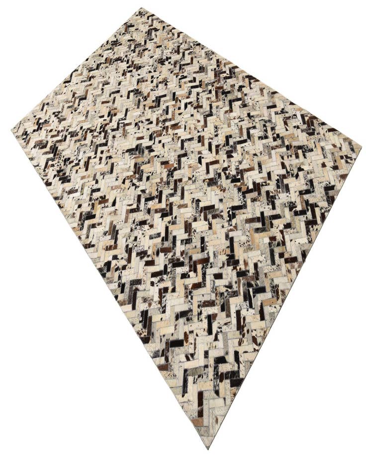 Detail image of 5' x 7' 10 Cowhide Leather Rug