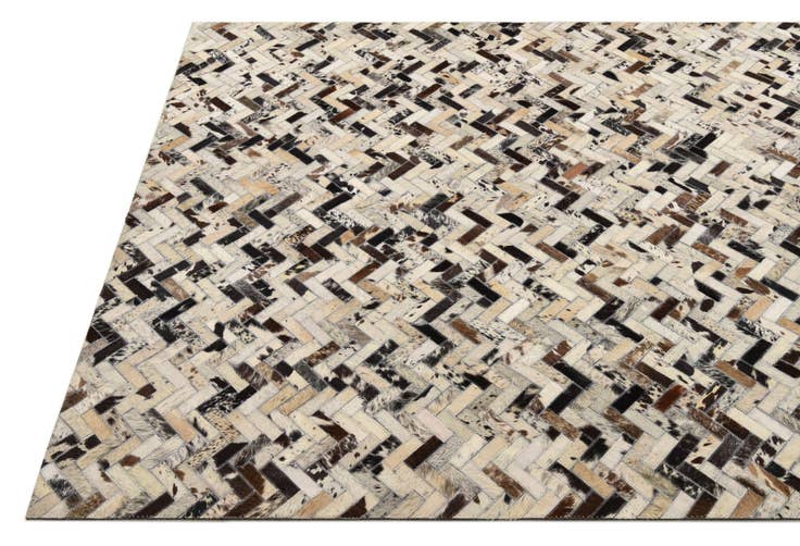 Detail image of 5' x 7' 10 Cowhide Leather Rug