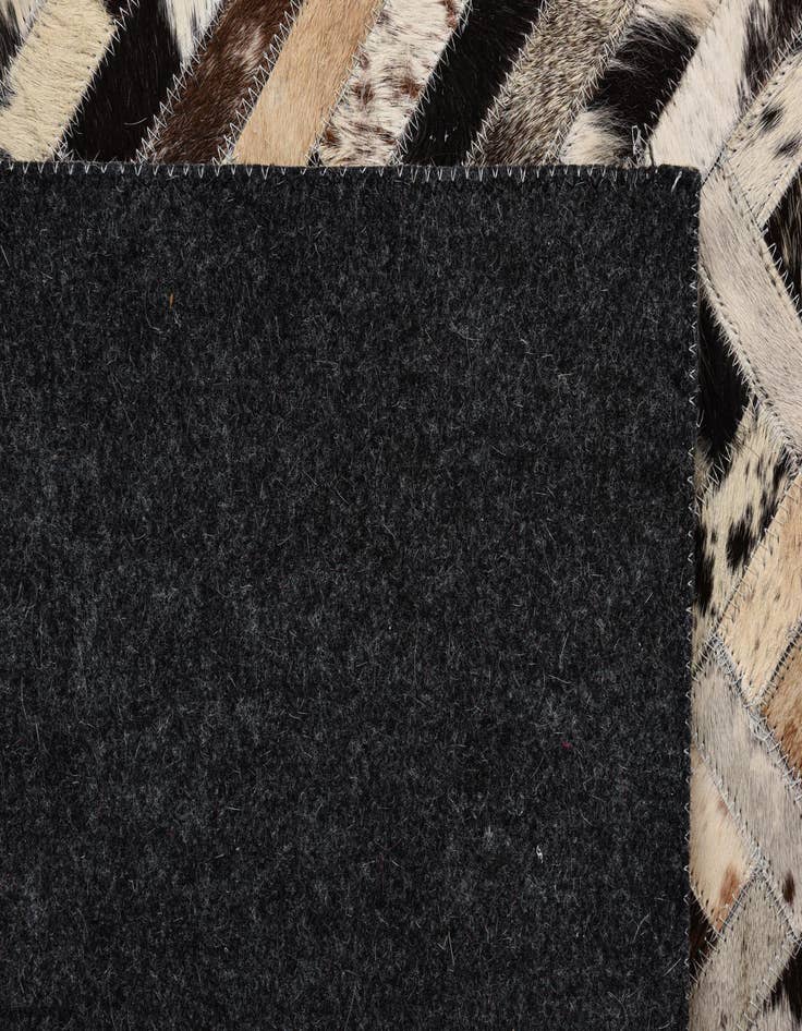 Detail image of 5' x 7' 10 Cowhide Leather Rug