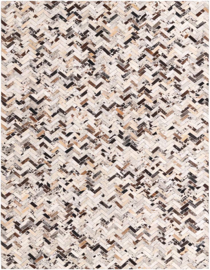Detail image of 5' x 7' 10 Cowhide Leather Rug