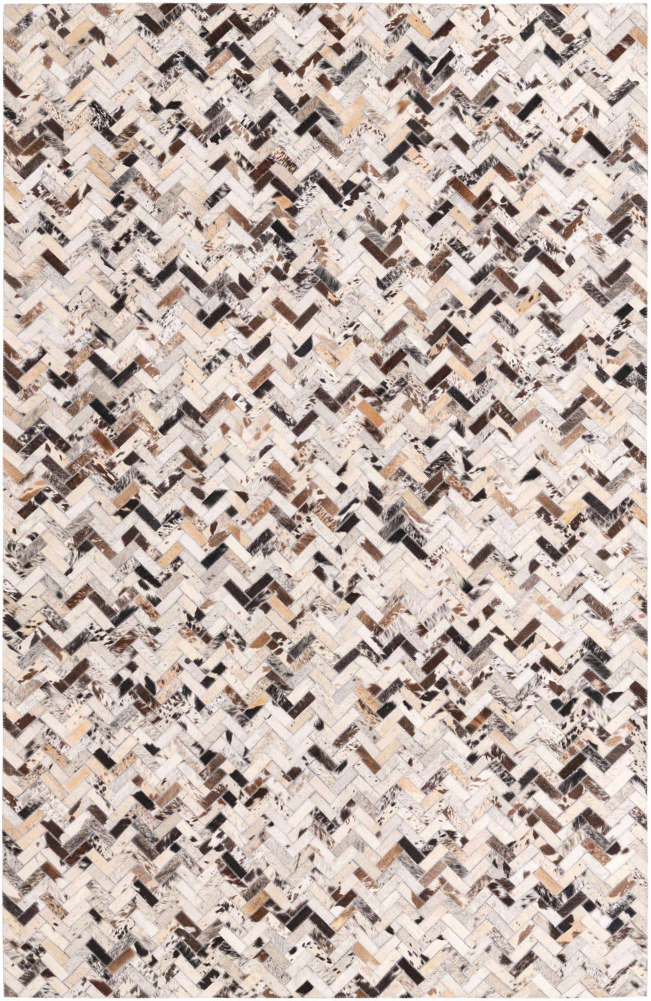 5' x 7' 10 Cowhide Leather Rug