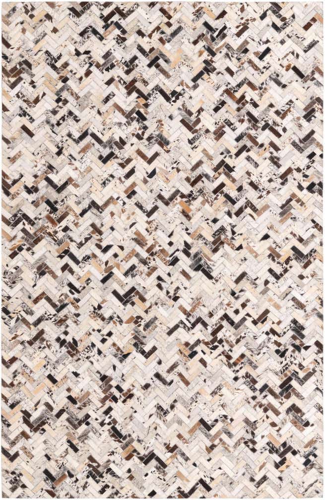 5' x 7' 10 Cowhide Leather Rug