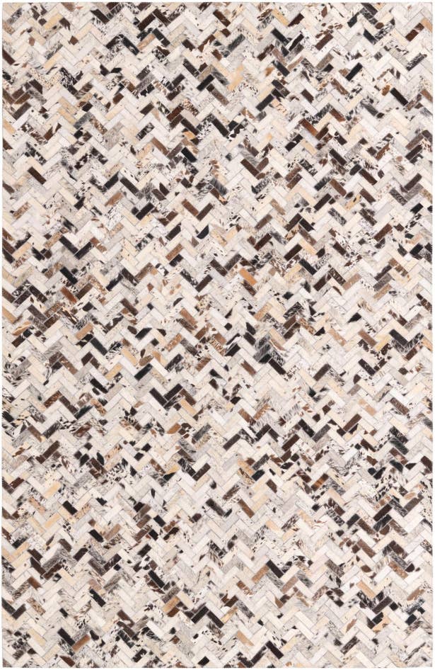 Detail image of 5' x 7' 10 Cowhide Leather Rug