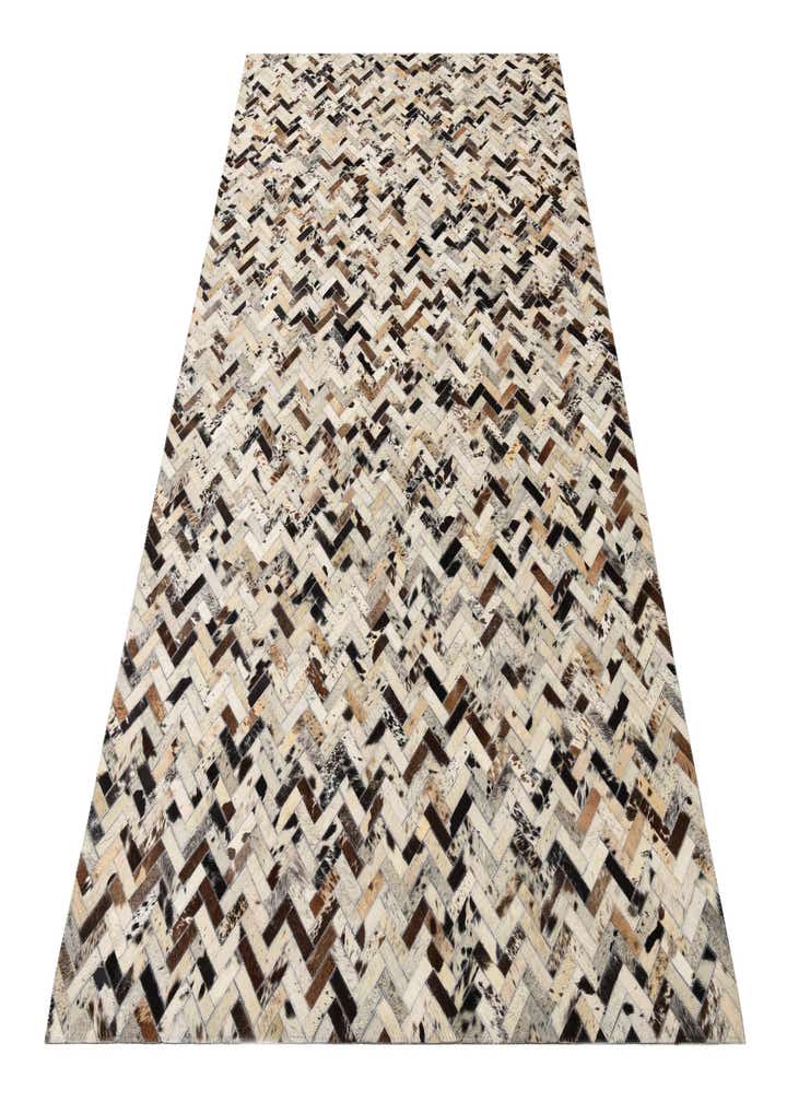 5' x 7' 10 Cowhide Leather Rug