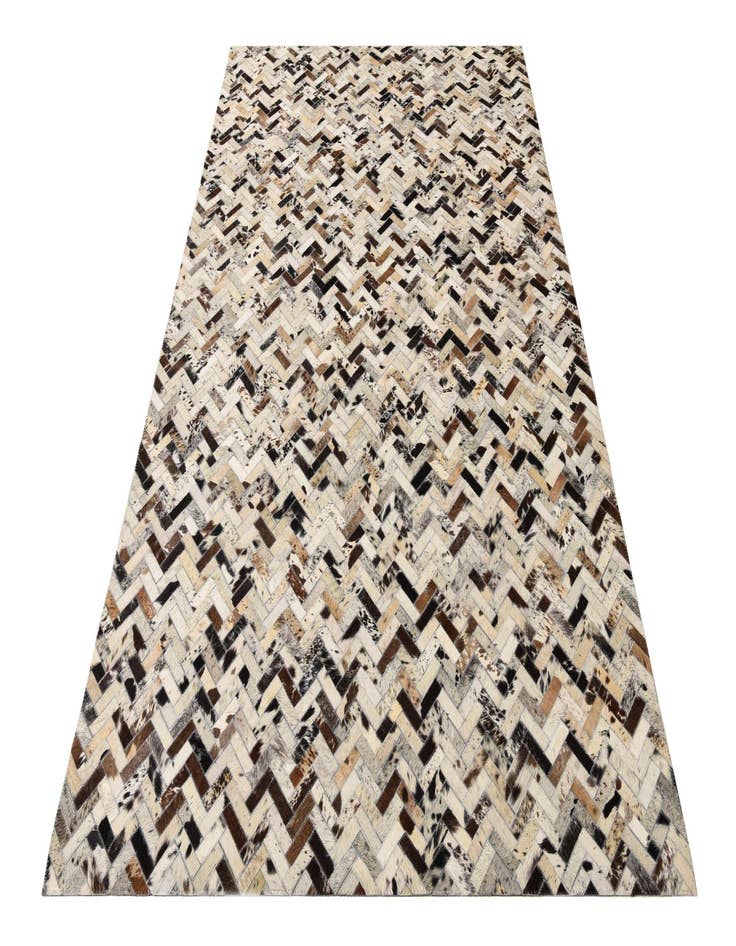 Detail image of 5' x 7' 10 Cowhide Leather Rug