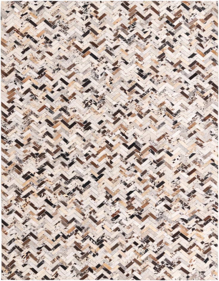 Detail image of 5' x 7' 10 Cowhide Leather Rug