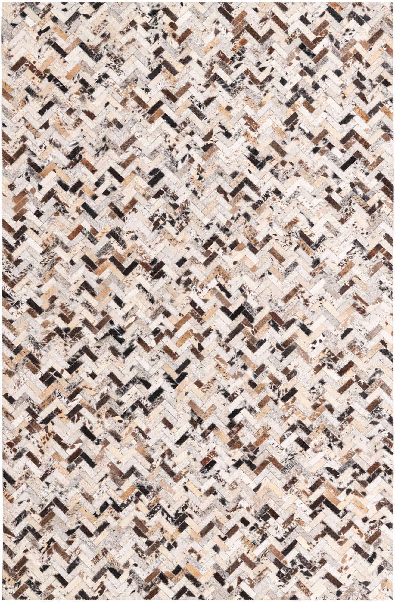 5' x 7' 10 Cowhide Leather Rug