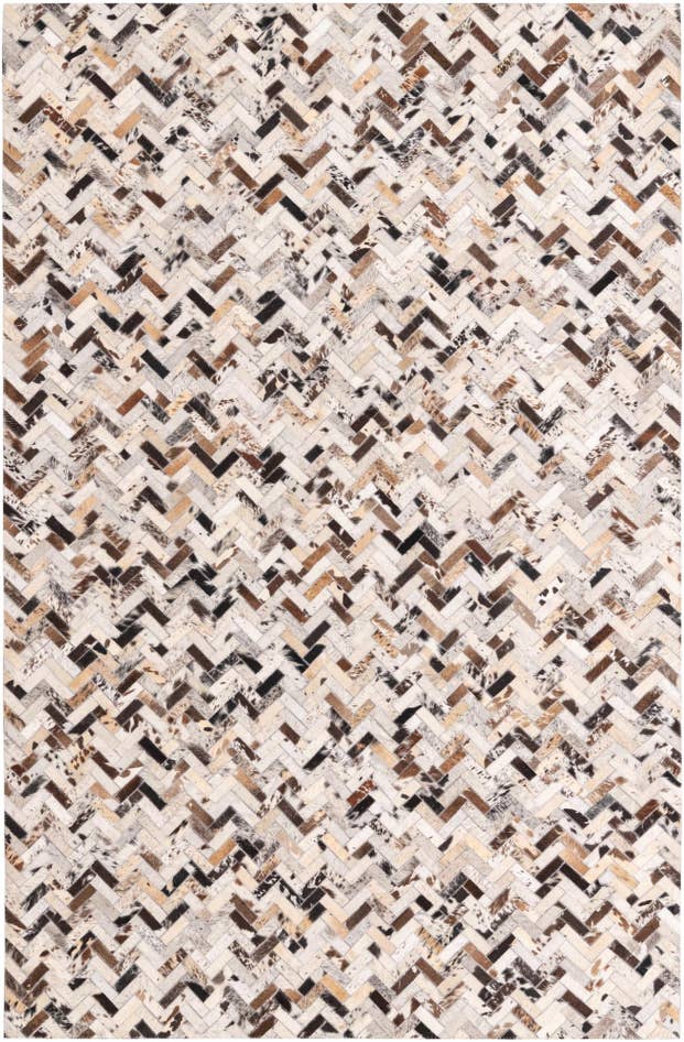 Detail image of 5' x 7' 10 Cowhide Leather Rug
