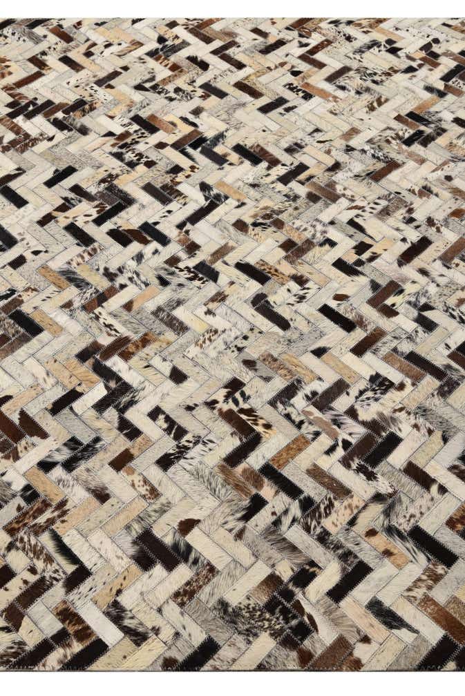 5' x 7' 10 Cowhide Leather Rug