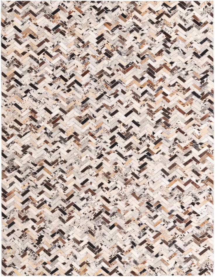 Detail image of 5' x 7' 10 Cowhide Leather Rug