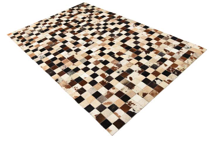 5' x 8' Cowhide Leather Rug
