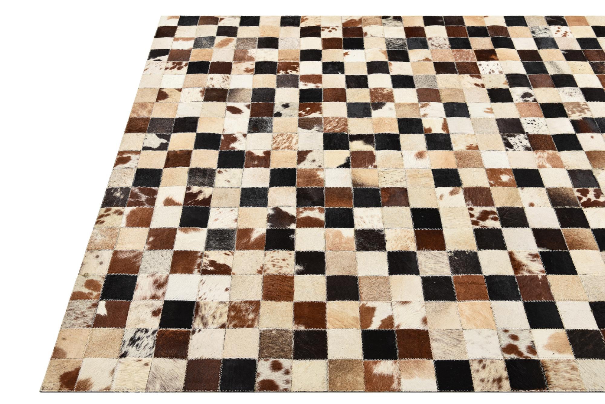 5' x 8' Cowhide Leather Rug