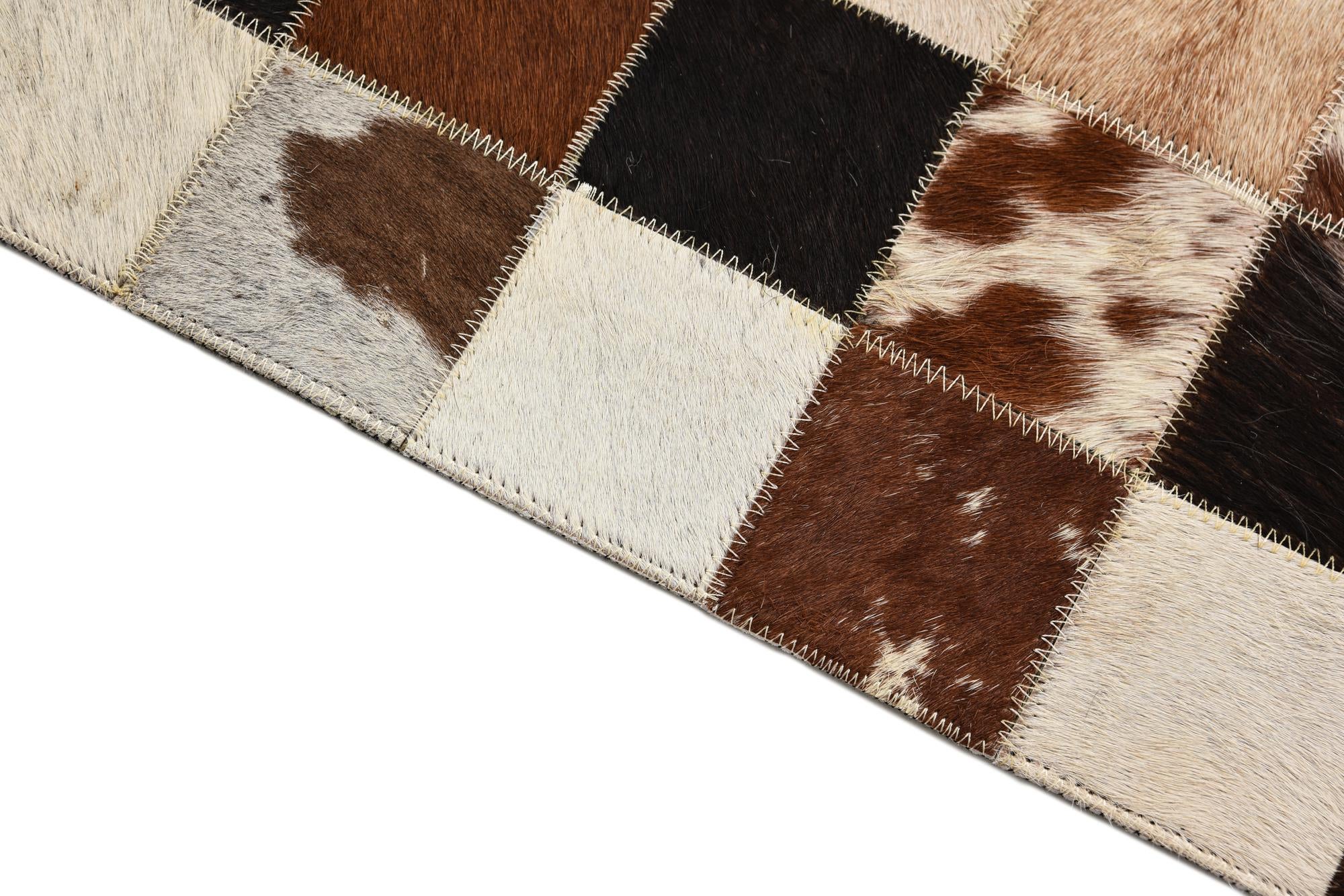 5' x 8' Cowhide Leather Rug