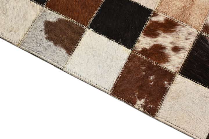 5' x 8' Cowhide Leather Rug
