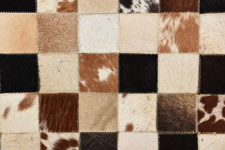 5' x 8' Cowhide Leather Rug