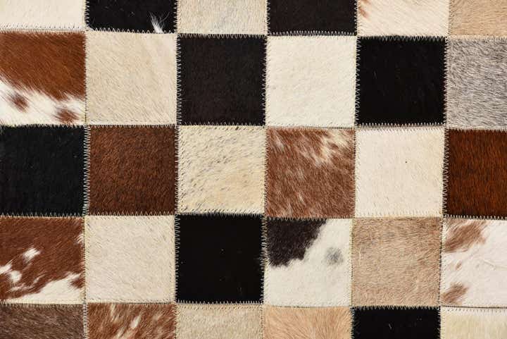 5' x 8' Cowhide Leather Rug