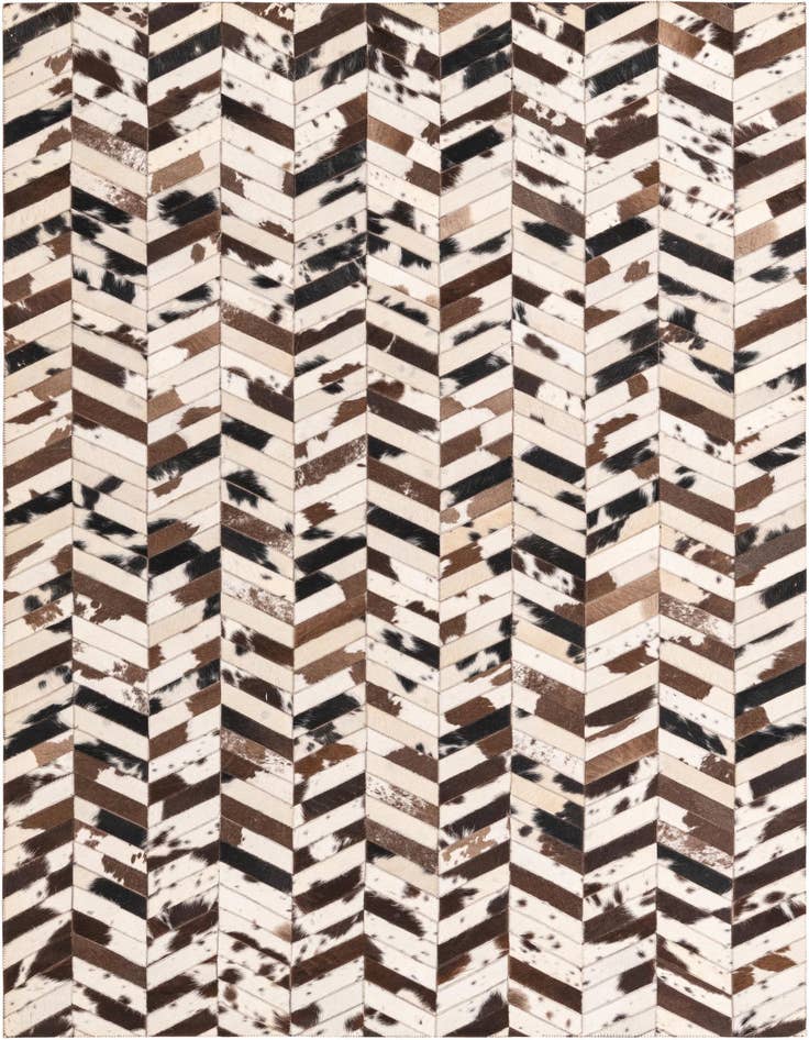 Detail image of 4' 9 x 6' 7 Cowhide Leather Rug