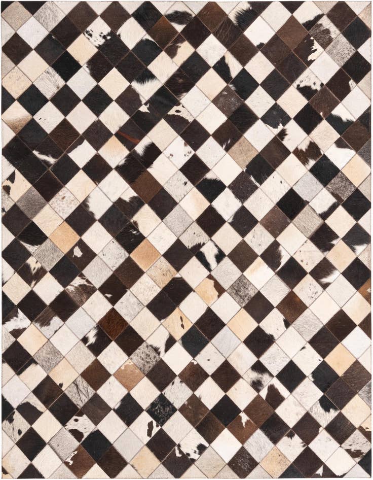 Detail image of 4' 8 x 6' 8 Cowhide Leather Rug