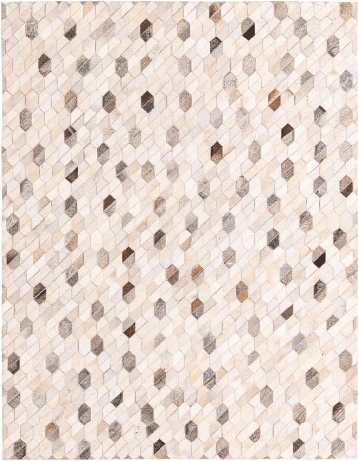 Detail image of 4' 8 x 6' 6 Cowhide Leather Rug