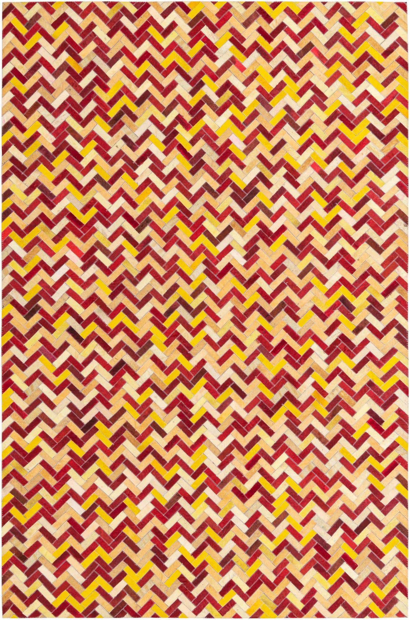 5' 2 x 8' Cowhide Leather Rug